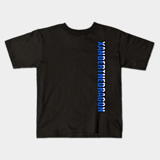 XANDERTHEDRAGON LOGO - BLUE (FILL) Kids T-Shirt